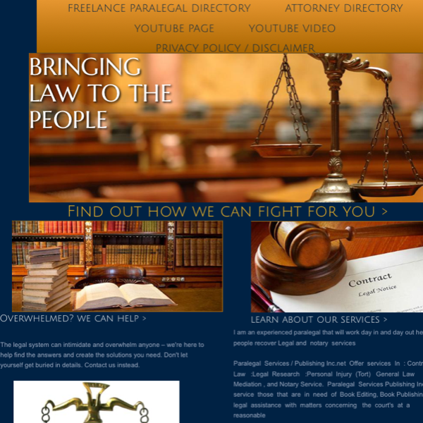 Profile artwork for Paralegal Services/ publishing